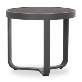 ΤΡΑΠΕΖΑΚΙ ΑΛΟΥΜΙΝΙΟΥ DEVIOUS SM6440.01 ΑΝΘΡΑΚΙ--ΓΚΡΙ SINTERED STONE TOP Φ45x41Υεκ.