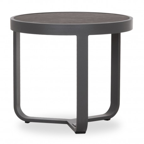 ΤΡΑΠΕΖΑΚΙ ΑΛΟΥΜΙΝΙΟΥ DEVIOUS SM6440.01 ΑΝΘΡΑΚΙ--ΓΚΡΙ SINTERED STONE TOP Φ45x41Υεκ.