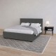 GR-BILL16-Q92 Κρεβάτι Billy Γκρι Μπουκλέ 160x200cm