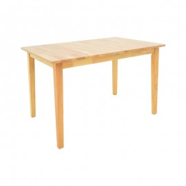 091-000024 Tραπέζι επεκτεινόμενο Country pakoworld rubberwood σε φυσική απόχρωση 120-150x80x74εκ