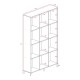 049-000045 Βιβλιοθήκη FIRENZE pakoworld χρώμα sonoma 107x28,6x178εκ