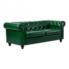 074-000085 Kαναπές διθέσιος τ. Chesterfield pakoworld pu κυπαρισσί 160x84x67εκ