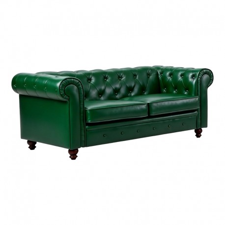 074-000085 Kαναπές διθέσιος τ. Chesterfield pakoworld pu κυπαρισσί 160x84x67εκ