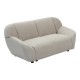 074-000071 Καναπές διθέσιος Echono pakoworld ύφασμα μπεζ 144x88x77εκ