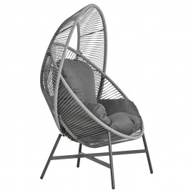 ΠΟΛΥΘΡΟΝΑ-ΦΩΛΙΑ RULER HM6506.01 ΓΚΡΙ ΜΕΤΑΛΛΟ-P.E.RATTAN-ΜΑΞΙΛΑΡΙΑ 90x85x149Υεκ