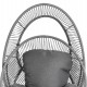 ΠΟΛΥΘΡΟΝΑ-ΦΩΛΙΑ RULER HM6506.01 ΓΚΡΙ ΜΕΤΑΛΛΟ-P.E.RATTAN-ΜΑΞΙΛΑΡΙΑ 90x85x149Υεκ