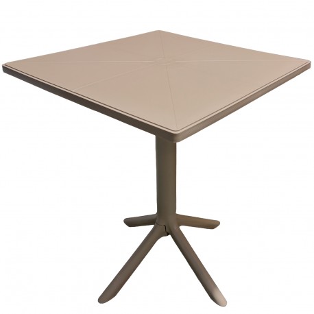 15300085 Τραπέζι Κήπου ArteLibre NAIDA Cappuccino PP 60x60x75cm Καφέ