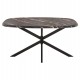 ΤΡΑΠΕΖΙ ΟΒΑΛ RODDEN HM11903.02 ΜΕ WERZALIT BLACK/GOLD MARBLE-ΜΑΥΡΗ ΒΑΣΗ 146x94x75Υεκ