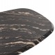 ΤΡΑΠΕΖΙ ΟΒΑΛ RODDEN HM11903.02 ΜΕ WERZALIT BLACK/GOLD MARBLE-ΜΑΥΡΗ ΒΑΣΗ 146x94x75Υεκ