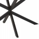 ΤΡΑΠΕΖΙ ΟΒΑΛ RODDEN HM11903.02 ΜΕ WERZALIT BLACK/GOLD MARBLE-ΜΑΥΡΗ ΒΑΣΗ 146x94x75Υεκ