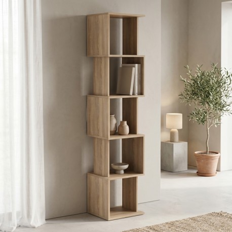 230-000172 Βιβλιοθήκη Cubik pakoworld sonoma 35x30x161εκ