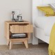 086-000024 Κομοδίνο Hamea pakoworld mdf σε φυσική απόχρωση 45x39.5x50.2εκ