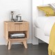 086-000024 Κομοδίνο Hamea pakoworld mdf σε φυσική απόχρωση 45x39.5x50.2εκ