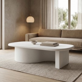 415-000014 Τραπέζι σαλονιού Verven pakoworld mdf λευκό 120x60x32εκ