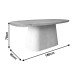 415-000010 Τραπέζι Fessen pakoworld ξύλο ελάτου-mdf oak-λευκό 180x90x78εκ