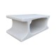 415-000011 Τραπέζι σαλονιού Nafel pakoworld mdf λευκό 120x60x45εκ