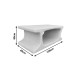 415-000011 Τραπέζι σαλονιού Nafel pakoworld mdf λευκό 120x60x45εκ