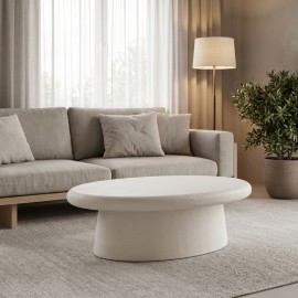 415-000007 Τραπέζι σαλονιού Herona pakoworld mdf λευκό 100x60x32εκ