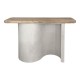415-000012 Κονσόλα Jeckie pakoworld ξύλο ελάτου-mdf oak-λευκό 120x38x80εκ