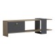 230-000200 Έπιπλο τηλεόρασης Standi pakoworld σε sonoma-ανθρακί 120x25x36.8εκ