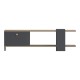 230-000200 Έπιπλο τηλεόρασης Standi pakoworld σε sonoma-ανθρακί 120x25x36.8εκ