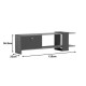 230-000200 Έπιπλο τηλεόρασης Standi pakoworld σε sonoma-ανθρακί 120x25x36.8εκ