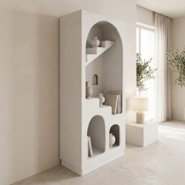 415-000018 Βιβλιοθήκη-ραφιέρα Boolten pakoworld mdf λευκό 80x38x190εκ