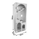 415-000018 Βιβλιοθήκη-ραφιέρα Boolten pakoworld mdf λευκό 80x38x190εκ