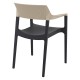 20-0932-8 TULUM BLACK/TAUPE ΠΟΛΥΘΡΟΝΑ ΠΟΛ/ΝΙΟΥ 55X52X79εκ.