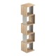 230-000174 Βιβλιοθήκη Cubik pakoworld sonoma- γκρι μπεζ οψη μαρμάρου 35x30x161εκ