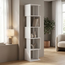 230-000173 Βιβλιοθήκη Cubik pakoworld λευκό 35x30x161εκ