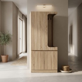 049-000126 Έπιπλο εισόδου Feby pakoworld  sonoma 80x50.5x190εκ