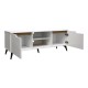 049-000124 Έπιπλο τηλεόρασης Kemvio pakoworld  sonoma-λευκό 150x38x44εκ