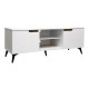049-000124 Έπιπλο τηλεόρασης Kemvio pakoworld  sonoma-λευκό 150x38x44εκ