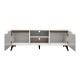049-000124 Έπιπλο τηλεόρασης Kemvio pakoworld  sonoma-λευκό 150x38x44εκ