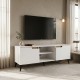 049-000123 Έπιπλο τηλεόρασης Kemvio pakoworld  sonoma-λευκό 120x38x44εκ