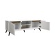 049-000123 Έπιπλο τηλεόρασης Kemvio pakoworld  sonoma-λευκό 120x38x44εκ