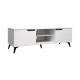 049-000123 Έπιπλο τηλεόρασης Kemvio pakoworld  sonoma-λευκό 120x38x44εκ
