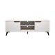 049-000123 Έπιπλο τηλεόρασης Kemvio pakoworld  sonoma-λευκό 120x38x44εκ