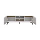049-000123 Έπιπλο τηλεόρασης Kemvio pakoworld  sonoma-λευκό 120x38x44εκ