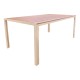 152-000106 Τραπέζι Nares pakoworld αλουμίνιο cappuccino-plywood σε φυσική απόχρωση 140x80x72.5εκ