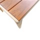 152-000106 Τραπέζι Nares pakoworld αλουμίνιο cappuccino-plywood σε φυσική απόχρωση 140x80x72.5εκ