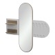 230-000209 Κρεμάστρα με καθρέπτη Baunty pakoworld sonoma-λευκό 125x11x122εκ