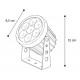 80700515 it-Lighting Crest range LED 12W RGB CCT Outdoor Wall Lamp Black D:8.5 x 12cm (80700515)