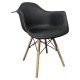 14980029 Καρέκλα ArteLibre ECLORA Μαύρο/Φυσικό PP/Ξύλο/Μέταλλο 63x58x78cm Φυσικό/Μαύρο