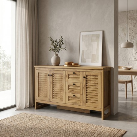 049-000127 Μπουφές Beles pakoworld sonoma 160x40x93.5εκ