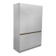 049-000125 Ντουλάπα τρίφυλλη Merzia pakoworld  sonoma-λευκό 120x46.5x183εκ