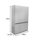 049-000125 Ντουλάπα τρίφυλλη Merzia pakoworld  sonoma-λευκό 120x46.5x183εκ