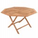 ΤΡΑΠΕΖΙ ΠΟΛΥΓΩΝΟ ΠΤΥΣΣΟΜΕΝΟ KARLIN HM6618 ΞΥΛΟ TEAK ΣΕ ΦΥΣΙΚΟ ΧΡΩΜΑ 120x120x75Yεκ.