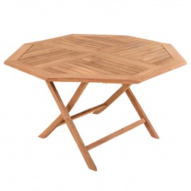ΤΡΑΠΕΖΙ ΠΟΛΥΓΩΝΟ ΠΤΥΣΣΟΜΕΝΟ KARLIN HM6618 ΞΥΛΟ TEAK ΣΕ ΦΥΣΙΚΟ ΧΡΩΜΑ 120x120x75Yεκ.